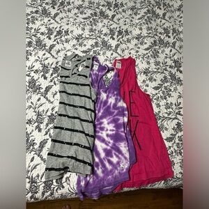 Pink razor back tanks